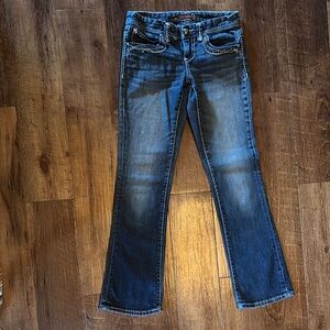 Maurices Blue Boot Cut Jeans with Whiskering